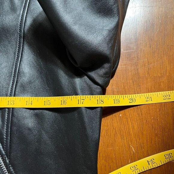 Alpinestars 100% Leather Motorcycle Jacket Womens S Side Zip Pleated Moto Black - Picture 12 of 16